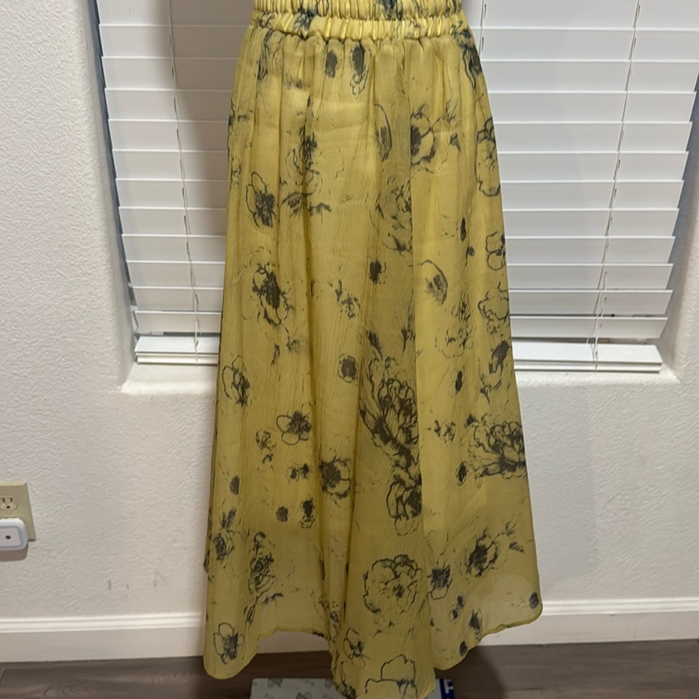 Yellow Floral Skirt